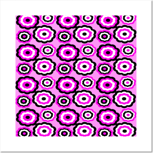 Pink Flower Pattern Posters and Art